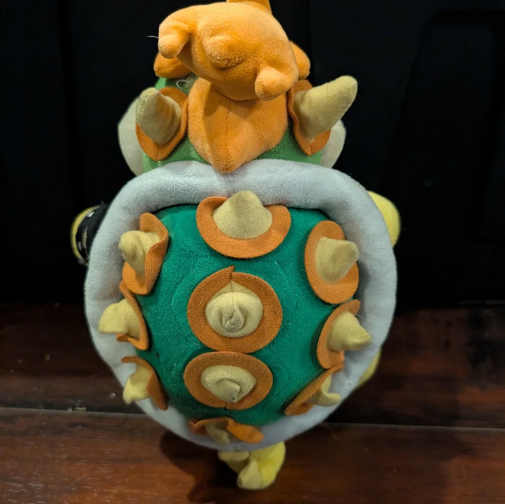 Super Mario 10” Bowser Plush Toy Nintendo San-Ei Little Buddy Used PICS